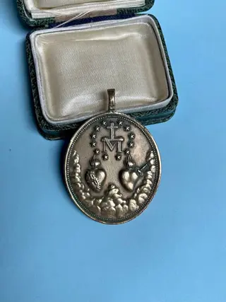 Medaille, Medaillon, Reliek (12) - Georgisch - Brons