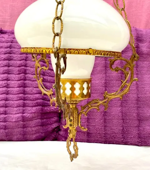 Lamp - Brons, Glas, Messing