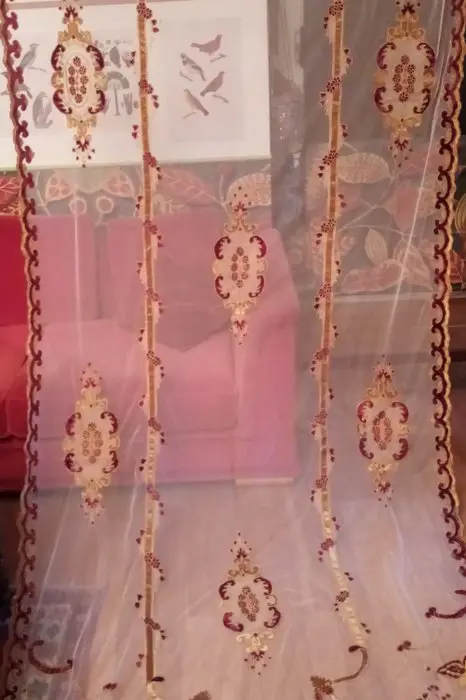 Paar gordijnen - 300 x 140 cm (2) - Tule en fluweel - 21e eeuw