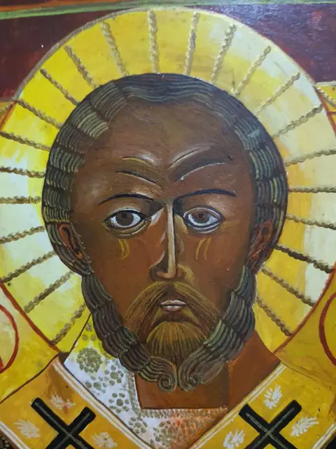 Icoon - handbeschilderd - Sinterklaas - 31 x 23,5 cm (1) - Hout