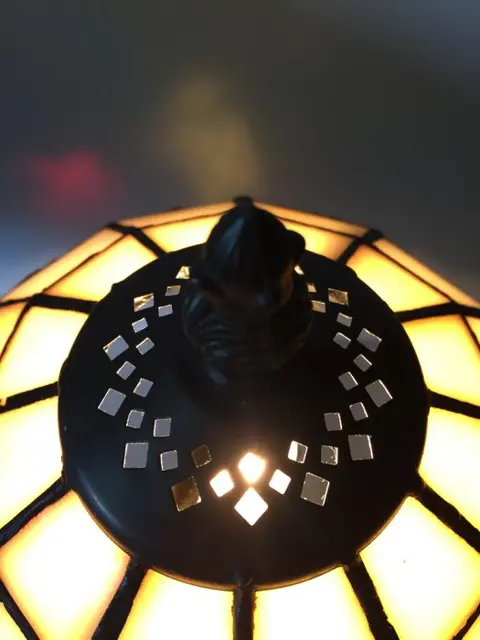 Tafellamp - Art Nouveau - Glas (glas-in-lood)