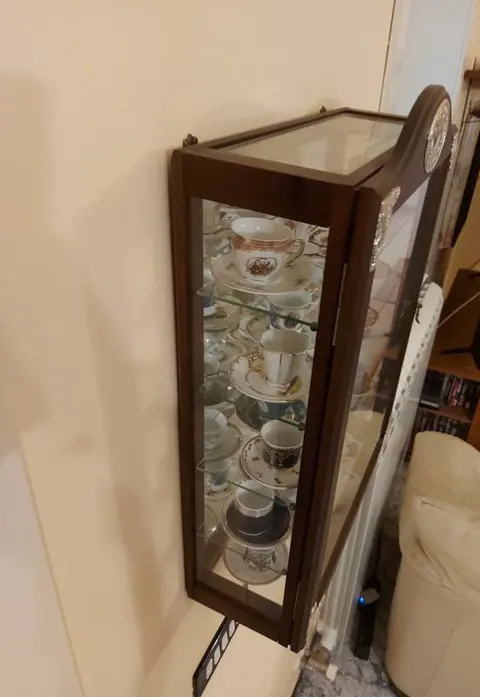 Tazza, Vitrinekast - Hout, Zilver