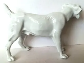 Unterweissbach - Beeld(je), Terrier Pointer, 1960ca. - Porselein