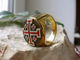 A.J.S. - Ring - Hypoallergeen kruis van Jeruzalem