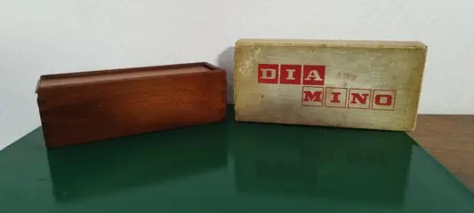 janssens madeleine - Antieke domino en diamino (2) - Been, Hout, Hout, Ebbenhout