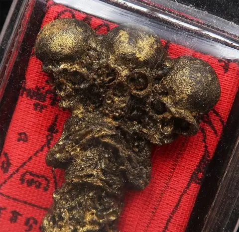 Amulet van magie - Krachtige driekoppige ziel - Beschermt de eigenaar tegen het kwaad - Mengsel van magisch poeder, stof - Memento Mori