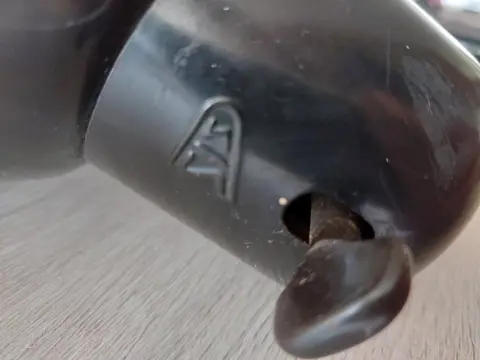 Oudje, industriele metalen schaarlamp, - IJzer (gegoten/gesmeed)