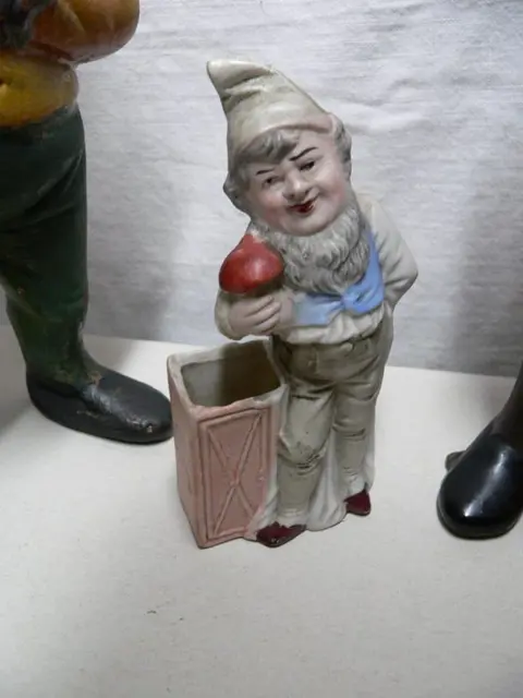 3 antieke Duitse tuinkabouters - Historicisme - Keramiek, Terracotta