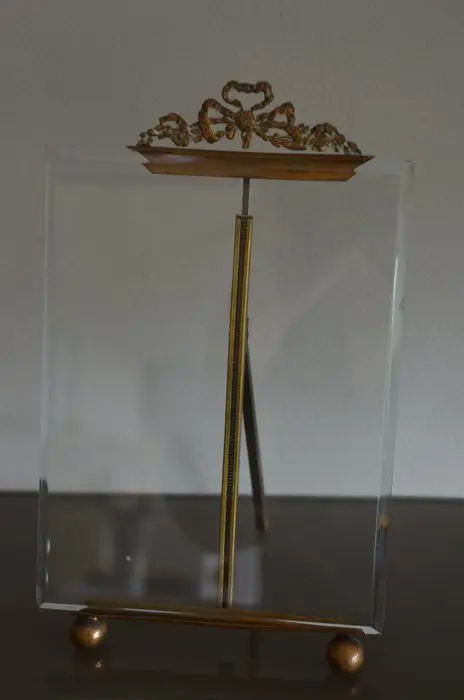 SET OUDE Franse fotolijsten, art deco stijl (3) - glas, messing