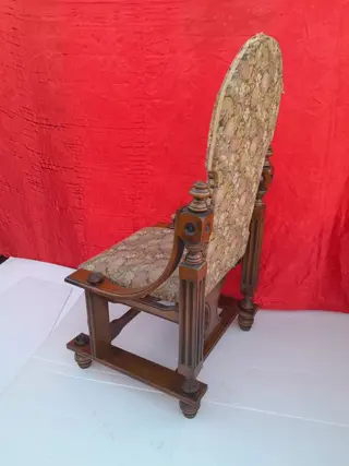 Fauteuil/Troon - Hout, stof