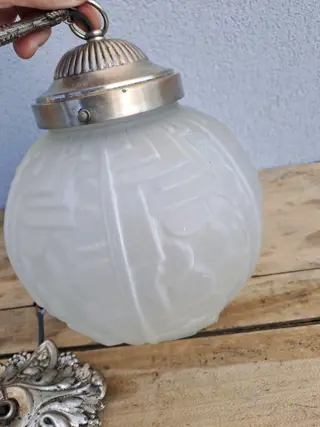 Hanglamp - Art Deco - Glas, Metaal