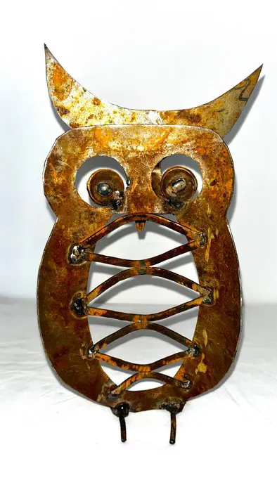 Sculptuur vertegenwoordigen een uil - Ijzer