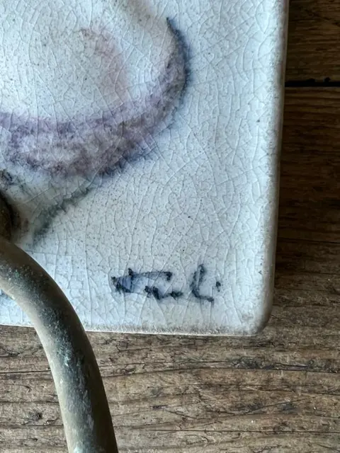 Muurlamp (2) - Keramiek, Messing