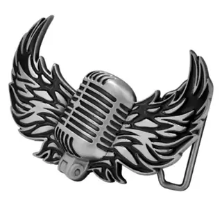 Gesp / buckle " Microfoon met vleugels "