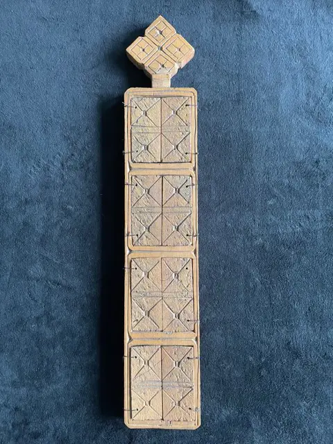 Ethiopisch handgeschilderd paneel (icoon) - Hout