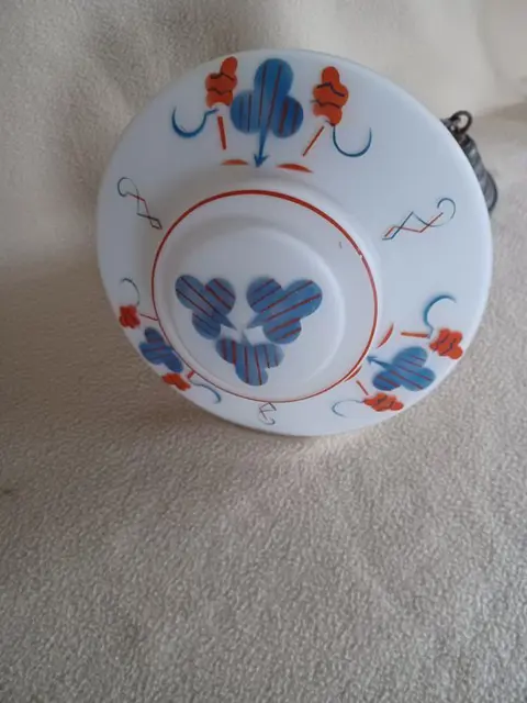 Art Nouveau stijl hanglamp (1) - Art Nouveau - Melkglas, koper