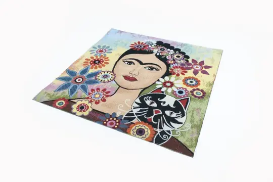4 prachtige wandtapijten 0,45 x 0,45!!! Frida Kahlo!!! Prachtige wandtapijten van gobelins - Katoen, ander - 21e eeuw