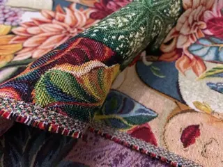5,00 x 1,40 meter!!! Elegante veelkleurige gobelin stof - Hars/polyester, Katoen - 21e eeuw