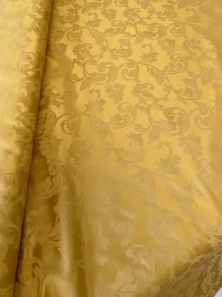600 x 165 cm - luxe san leucio damaststof met gouden ramages - Hars/polyester, Zijde - 21e eeuw