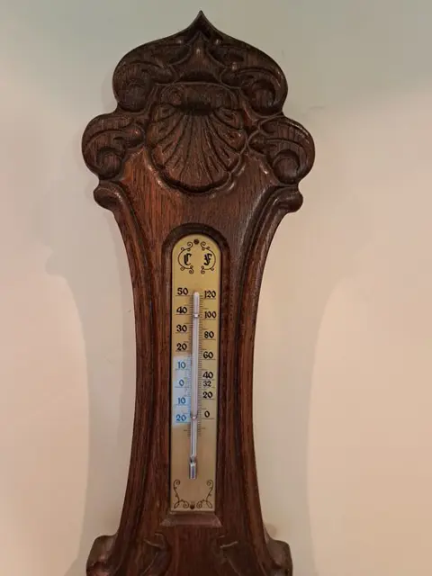Armand Pien - Barometer, thermometer, hydrometer in een prachtige eiken montuur (1) - Hout (Eik), Messing