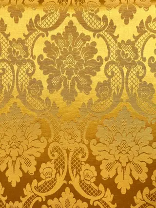 300 x 340 cm - luxe Venetiaanse San Leucio gouden damaststof - Katoen, Zijde - 21e eeuw