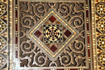 ingelegde doos - Been, Fluweel, Hout