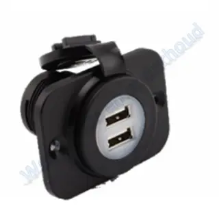 Inbouw dubbele USB poort met afdekkap