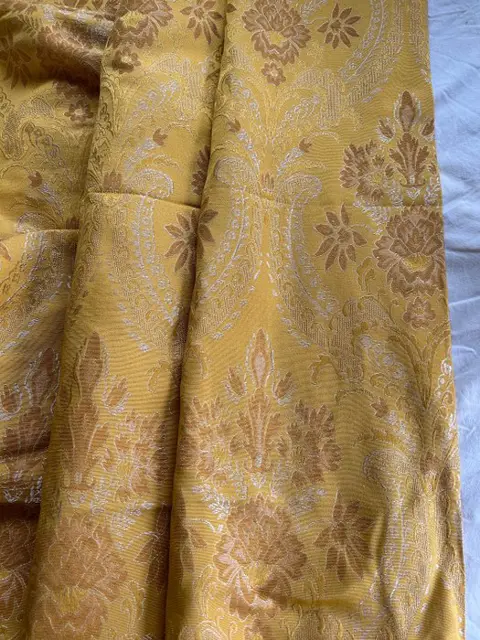 560 x 140 cm - San leucio damaststof in lampa's en satijn - Lodewijk XVI-stijl - Katoen, Satijn, Zijde - Eind 20e eeuw