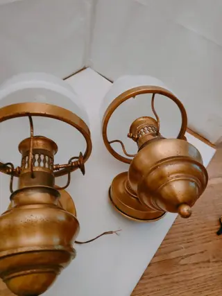 Muurlamp (2) - Art Deco - Messing