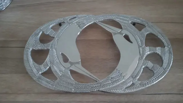 Table bell, napkin holder swan, duck and coaster birds (4) - Verzilverd