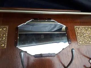 Kapstok - Art Deco - Glas, Hout (Berk), Hout (Eik), Koper, Chroom