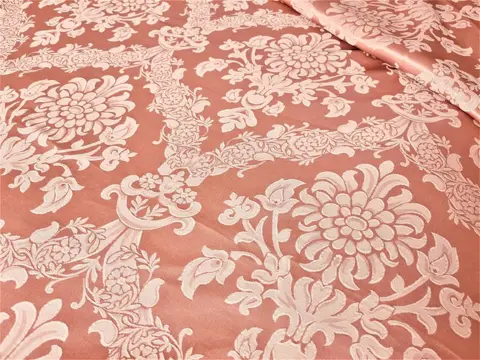 Opvallende stof San Leucio -500 x 140 cm - Hars/polyester, Katoen, Zijde - 21e eeuw