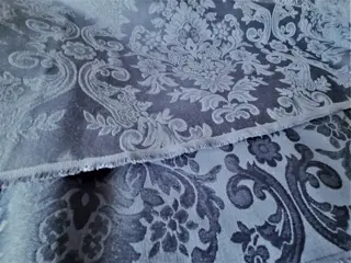 Mooie dubbelhoge San Leucio-stof - 600 x 165 cm - Hars/polyester, Katoen, Zijde - 21e eeuw