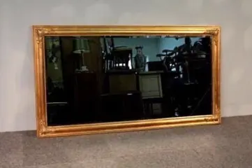 Enorme wandspiegel - kristal barok - Hout, Verguld