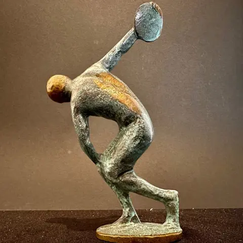 Sculptuur "Discobolus van Myron" - Abstract - Brons