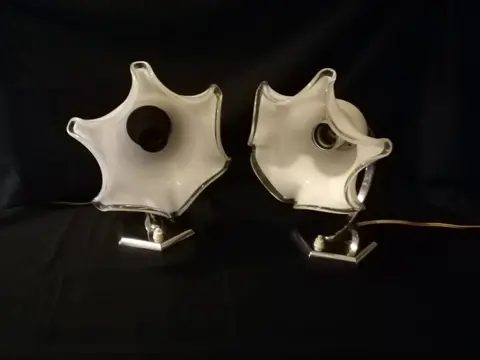 Murano - Murano - bedlampjes (2) - Art Nouveau - Glas, chroom