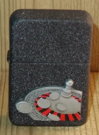 Aansteker " Casino Roulette " Zwart
