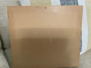 emaille schilderij - hout en textielemail