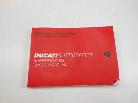 INSTRUCTIEBOEKJE Ducati 800 SS Supersport 2003 - 2005