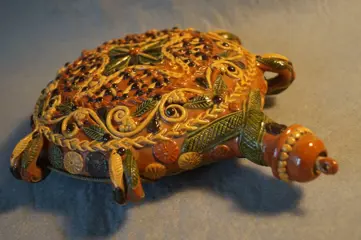 Chailey slipware pelgrimskolf, begin 20e eeuw - Terracotta