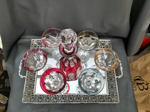 Nachtmann - wijnroemers met karaf art deco (7) - Kristal