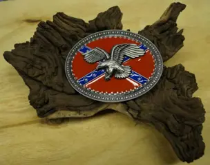 Buckle " Rebel vlag met adelaar "