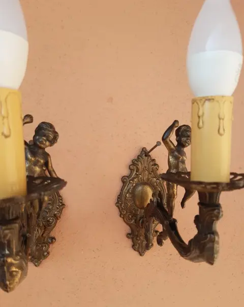 Muurlamp (2) - Renaissance - Ormolu