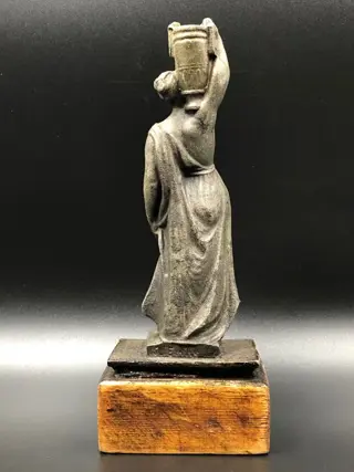 Sculptuur "Romeinse Godin" - Kunstenaar. G Emile - Hout, Zinklegering