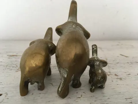 Olifanten Familie (3) - Abstracte Expressionisme - Brons