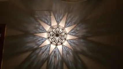 plafondlamp in granada-stijl - Kristal, metaal