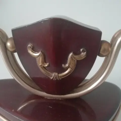 Kandelaar (2) - Hout, Koper