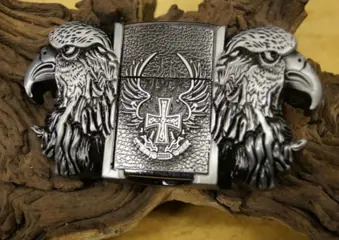 Belt buckel with lighter " Adelaarshoofd "