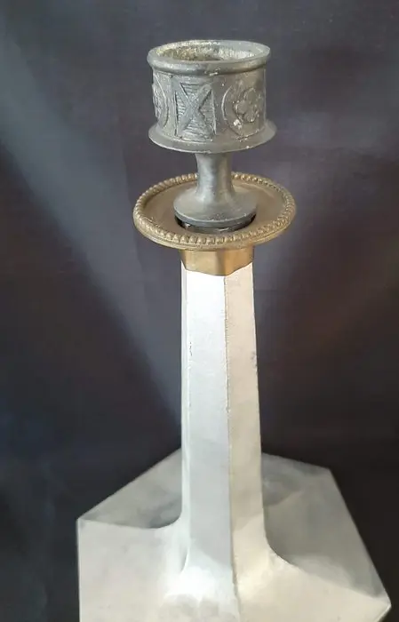 Kandelaar - Art Deco - Koper, Staal