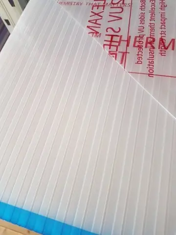 Polycarbonaat platen 16 mm, opaal, lengte 3 meter